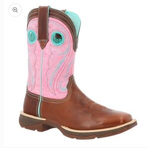 Durango Turquoise and Brown Western Riding Boots size 7